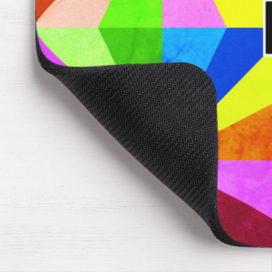 Kleurrijke moderne multi-gekleurde geometrische | muismat (Hoek)