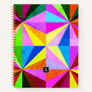 Kleurrijke moderne multi-gekleurde geometrische notitieboek