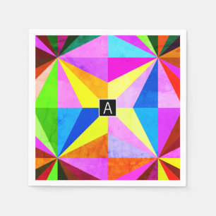 Kleurrijke moderne multi-gekleurde geometrische servetten