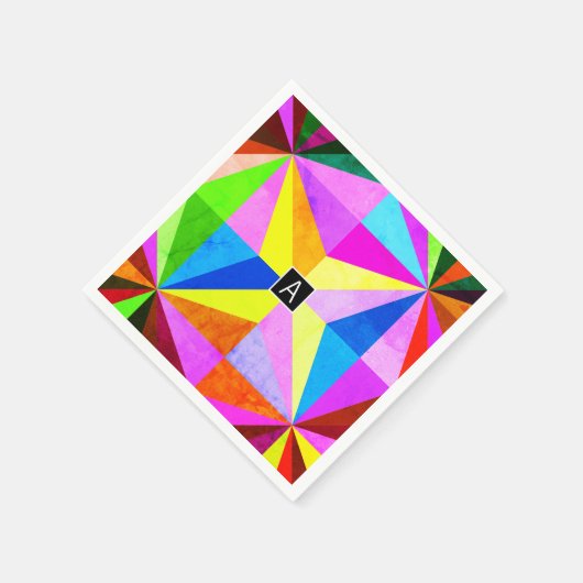 Kleurrijke moderne multi-gekleurde geometrische | servetten (Hoek)
