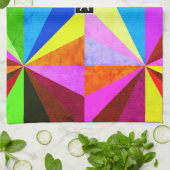 Kleurrijke moderne multi-gekleurde geometrische | theedoek (Gevouwen)