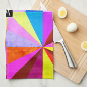 Kleurrijke moderne multi-gekleurde geometrische | theedoek (Quarter Fold)