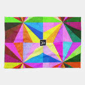 Kleurrijke moderne multi-gekleurde geometrische | theedoek (Horizontaal)