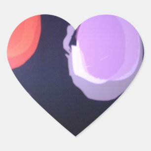 Kleurrijke moderne patroon Polka Dot Art Print Hart Sticker