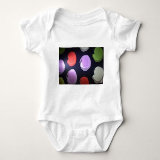 Kleurrijke moderne patroon Polka Dot Art Print Romper (Voorkant)