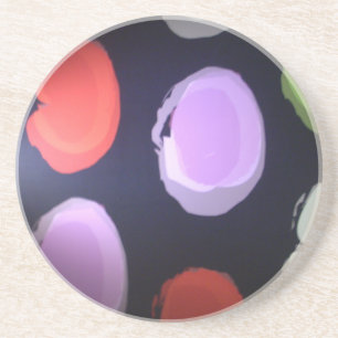 Kleurrijke moderne patroon Polka Dot Art Print Zandsteen Onderzetter