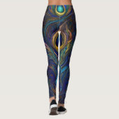 Kleurrijke, moderne stijl Unieke Peacock-doether Leggings (Achterkant)
