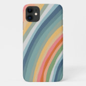 Kleurrijke moderne stripes met handtekeningen Case-Mate iPhone case (Achterkant)