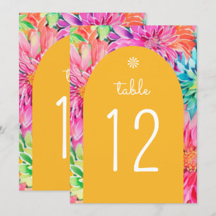 Kleurrijke moderne tropische Waterverf bloemenbrui Kaart