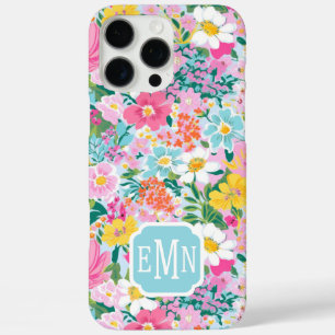 Kleurrijke Moderne Tuin Met Monogram iPhone 16 Pro Max Hoesje