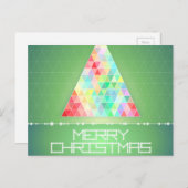 Kleurrijke moderne vrolijke kerst feestdagenkaart (Voorkant / Achterkant)