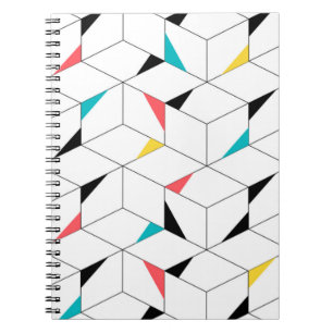 Kleurrijke, moderne, vrolijke, trendmatige blokjes notitieboek