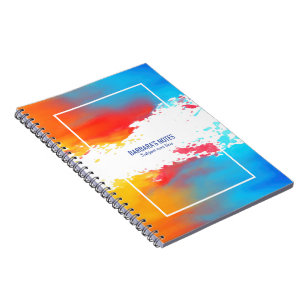 Kleurrijke moderne waterverven notitieboek