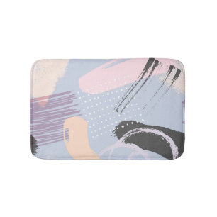 Kleurrijke moderne waterverven penseelstreken badmat