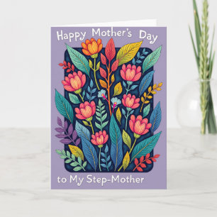 Kleurrijke Moederdag bladkaart Kaart