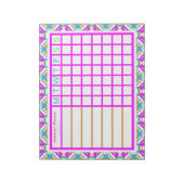 Kleurrijke moederdag Gift Weekly Planner Tracker Notitieblok (Gedraaid)