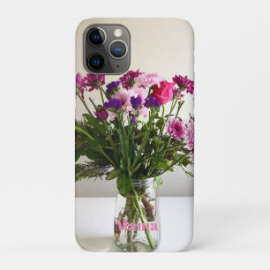 Kleurrijke Moederdag Mama Boeket + aangepaste opti iPhone 11 Pro Hoesje