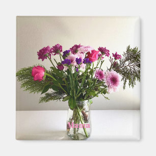 Kleurrijke Moederdag Mama Boeket + aangepaste opti Magneet