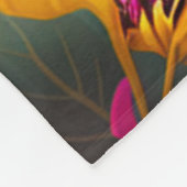 Kleurrijke moederkat en glazen flenderen fleece deken (Hoek)