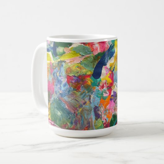 Kleurrijke Mok Esthetische Abstracte Tea Coffee Cu (Voorkant links)