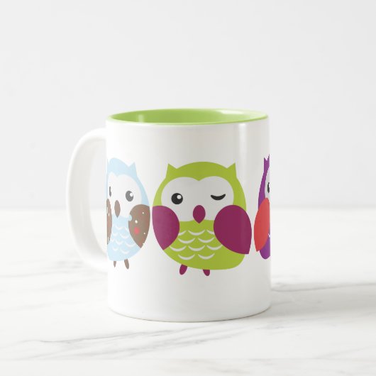 Kleurrijke Mok van Owl (Voorkant links)