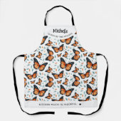 Kleurrijke monarchvlinder gepersonaliseerd schort (Voorkant)