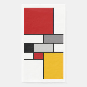 Kleurrijke Mondriaan inspiratie Servet