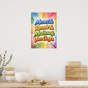 Kleurrijke Monet Renoir Matisse Van Gogh Poster