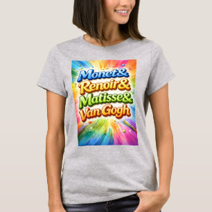 Kleurrijke Monet Renoir Matisse Van Gogh T-shirt