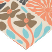 Kleurrijke Monogram Script Retro Bloemenpatroon Tafelkleed (Gekanteld)