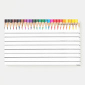Kleurrijke monogramed gekleurde potloden gevoerd post-it® notes (Voorkant)