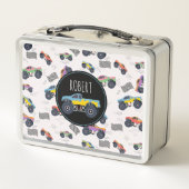 Kleurrijke Monster Trucks Racing Kinder aangepaste (Achterkant)