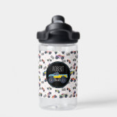 Kleurrijke Monster Trucks Racing Kinder aangepaste Waterfles (Achterkant)