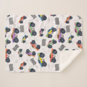 Kleurrijke Monster Trucks Racing Patroon Sherpa Deken (Voorkant (horizontaal))