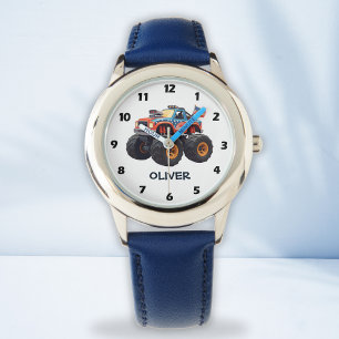 Kleurrijke Monstertruck Jongens Horloge