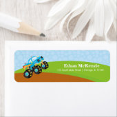 Kleurrijke monsterwagen etiket (Insitu)