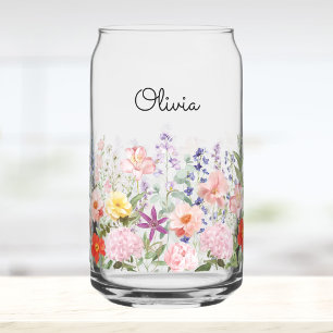 Kleurrijke Mooie Bloemen Bloementuin Persoonlijk Blikvorm Glas