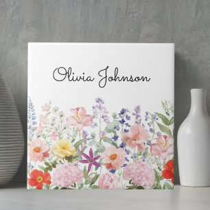 Kleurrijke Mooie Bloemen Bloementuin Persoonlijk Tegeltje
