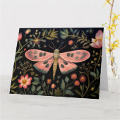 Kleurrijke Moth Kaart (Gele Bloem)