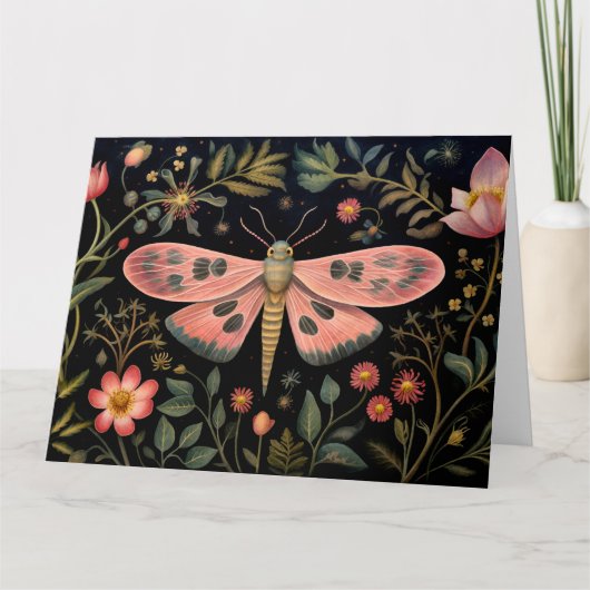Kleurrijke Moth Kaart (Voorkant)