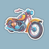 Kleurrijke Motorfiets Waterdicht Sticker