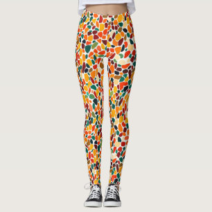 Kleurrijke mozaïek Autum kleuren Leggings