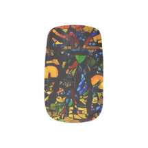 Kleurrijke Mozaïek Cat Art Prin