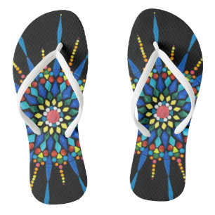Kleurrijke Mozaïek Flipflops van Edelstenen Teenslippers