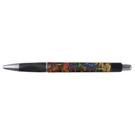 Kleurrijke Mozaïek Kat Kunstprint Pen