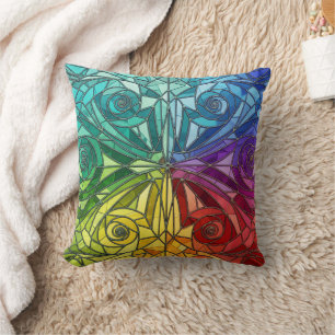 Kleurrijke Mozaïek Kussen – Geometrisch Patroon