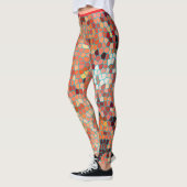 Kleurrijke Mozaïek Perzik Abstract geometrisch pat Leggings (Links)