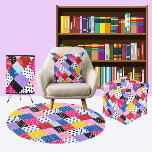 Kleurrijke Mozaïek Stippen Patroon Kussen