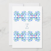 Kleurrijke Mozaïek Zee Glas Trouwdag Kaart (Achterkant)