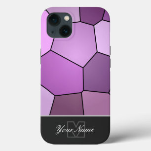 Kleurrijke mozaïektegels met Monogram! iPhone 13 Hoesje